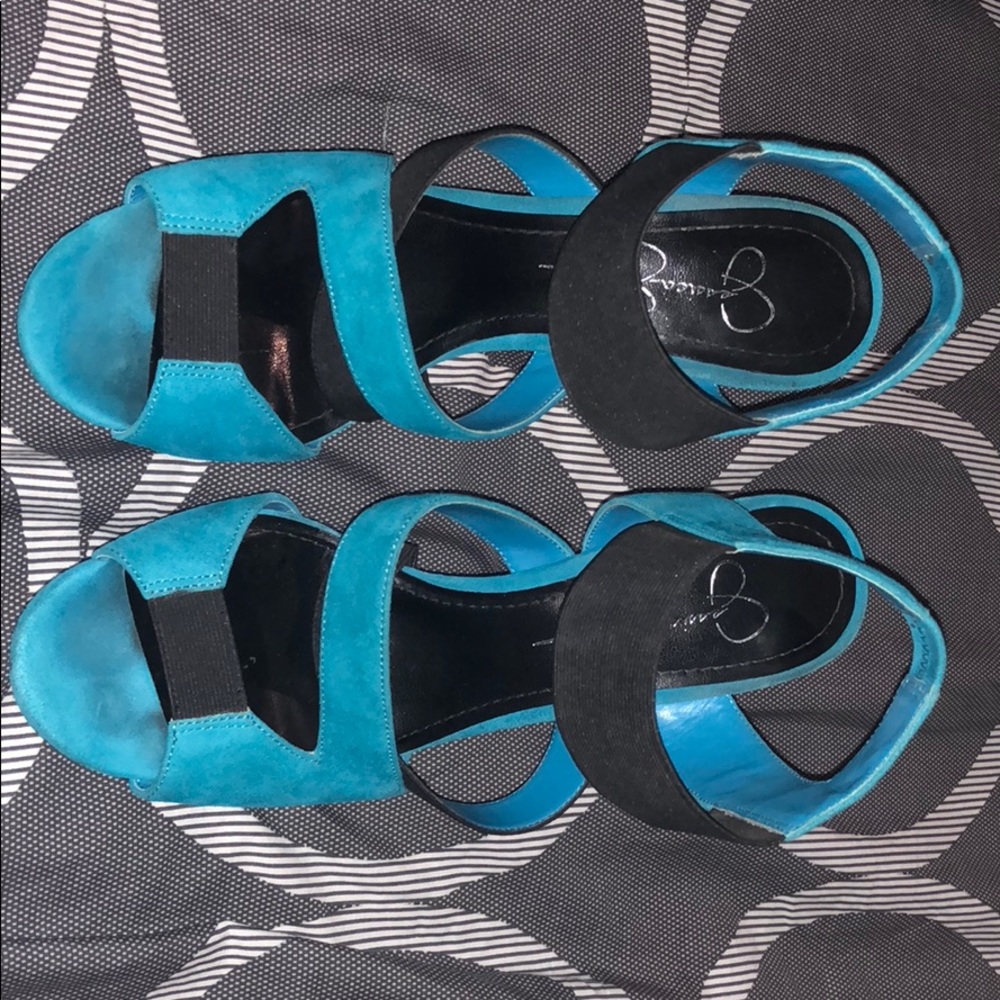 Jessica Simpson women blue high heels
